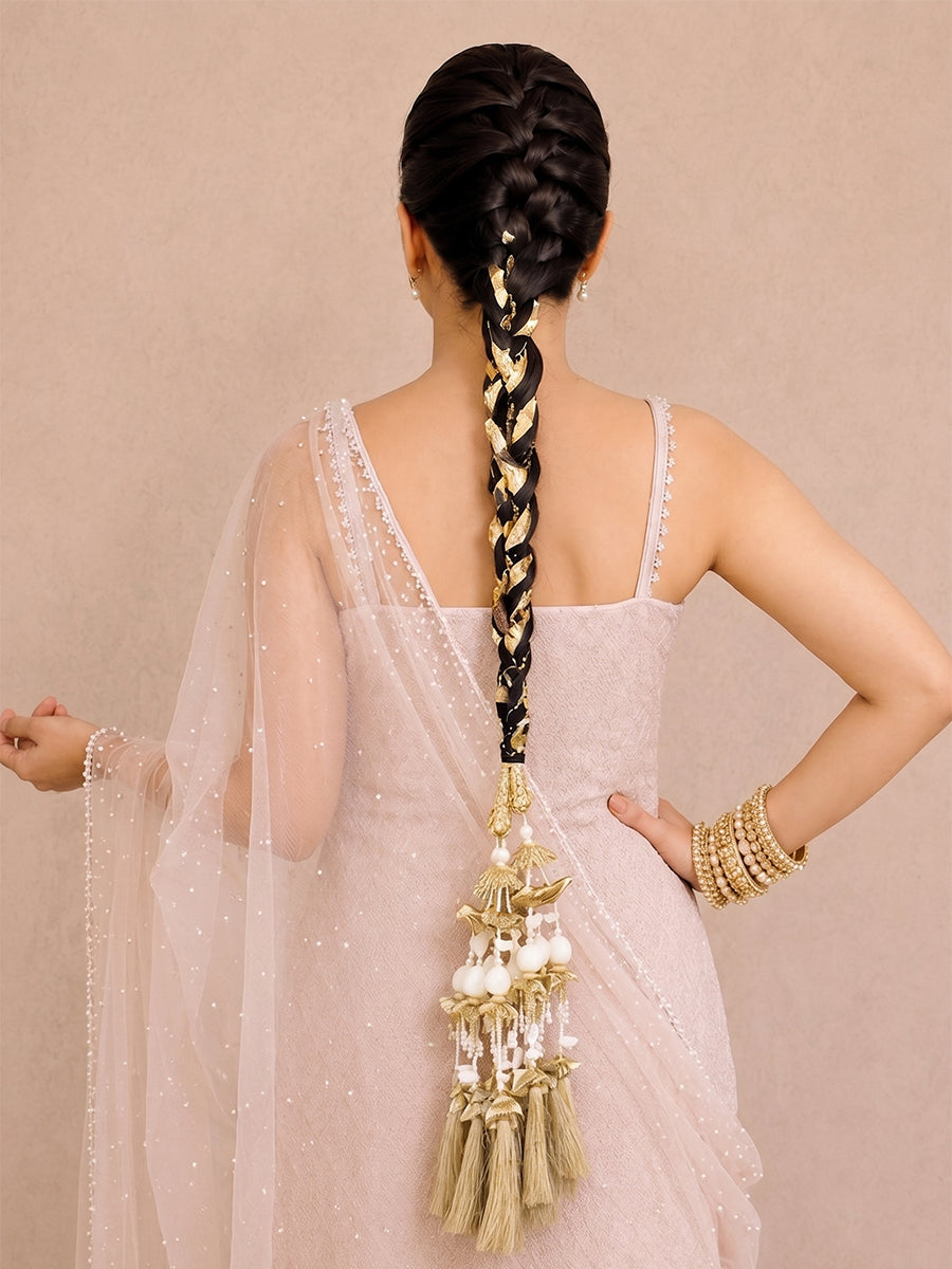  Ashnoor Paranda / Parandi Hair  Accessories - Gold
