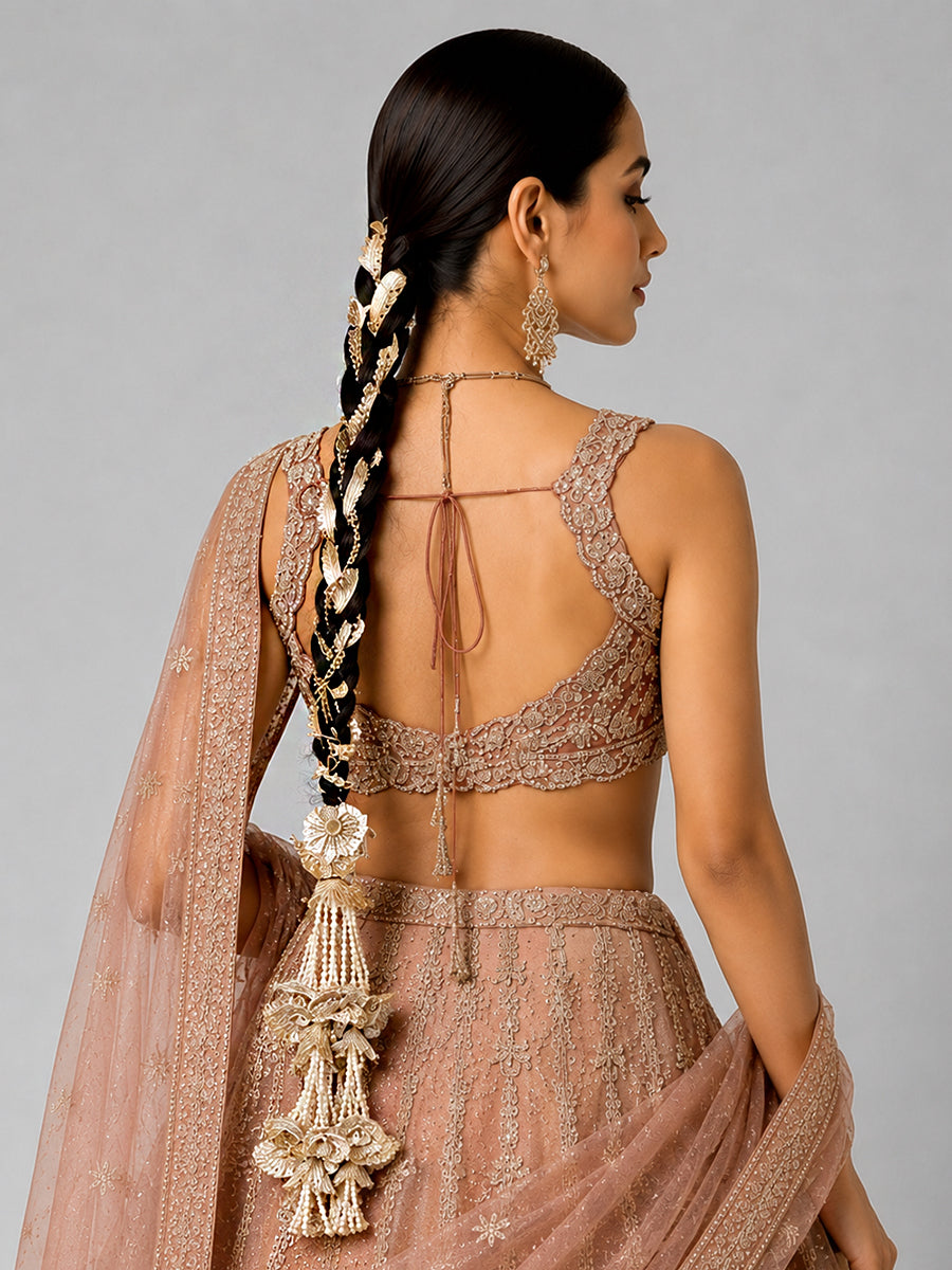 Jasmine Paranda Paranda / Parandi Hair  Accessories-Rose Gold