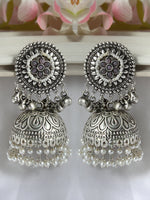 Pranjal Jhumki Earrings-Pastel Pink