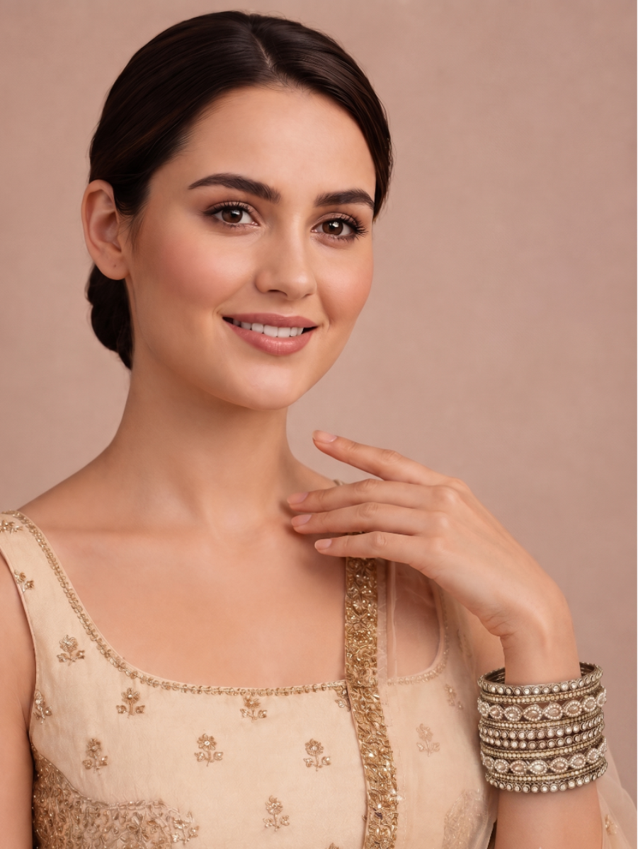 Avisha Bangle Set Ready-to-Ship Desi Bangles for NRI Brides