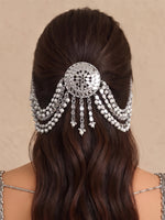 Rasika Mirror Hair Bun Pin-Silver