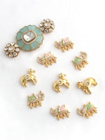 Vamika Bun & Braid Hair Accessory-Mint Green
