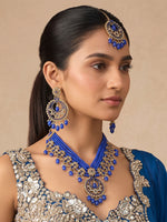Samia Necklace Set-Blue