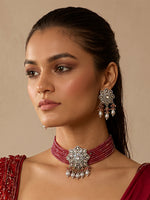 Chaaya Necklace Set-Pink