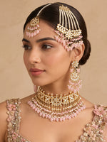 Mehrish Necklace Set-Pastel Pink