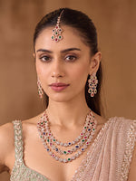 Shanaya Layered Necklace Set-Multicolor