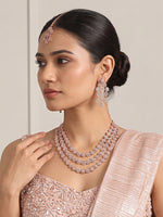 Shanaya Layered Necklace Set-Rose Gold