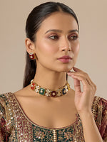 Drishti Choker Necklace Set-Multicolor