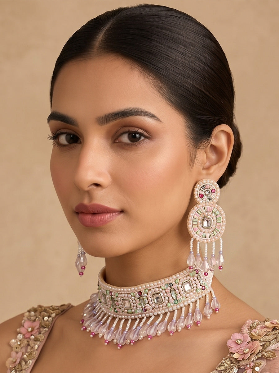 Iram Necklace Set-Multicolor