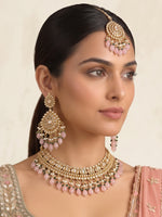 Aradhya Necklace Set - Pastel Pink /Mint green