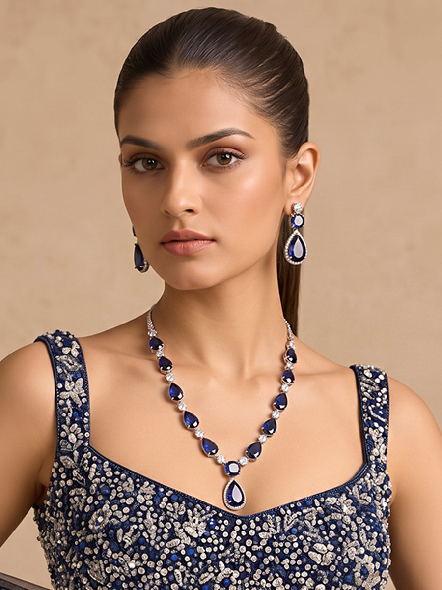 Ayesha Necklace Set- Blue