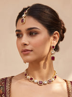 Mayra Necklace set _ Maroon
