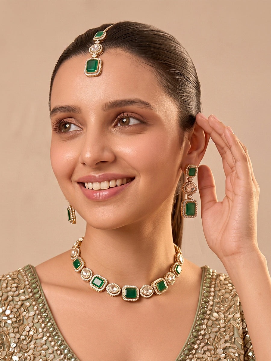 Mayra Necklace set _ Green