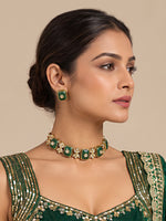 Drishti Choker Necklace Set-Green