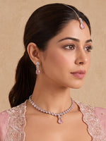 Noah Pendant Necklace set  - Pastel pink