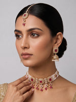 Jivika Choker Necklace Set  - Ruby