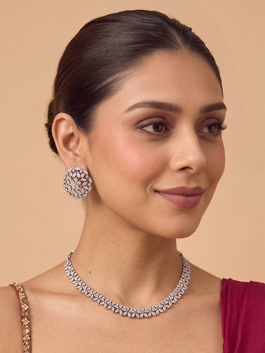 Aaria Necklace set-White
