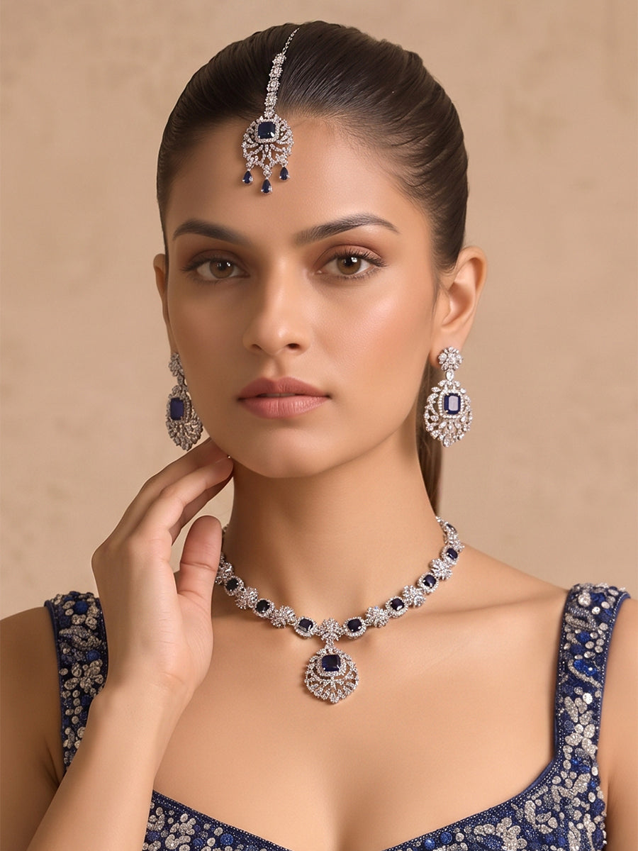 Aania Necklace Set - Blue