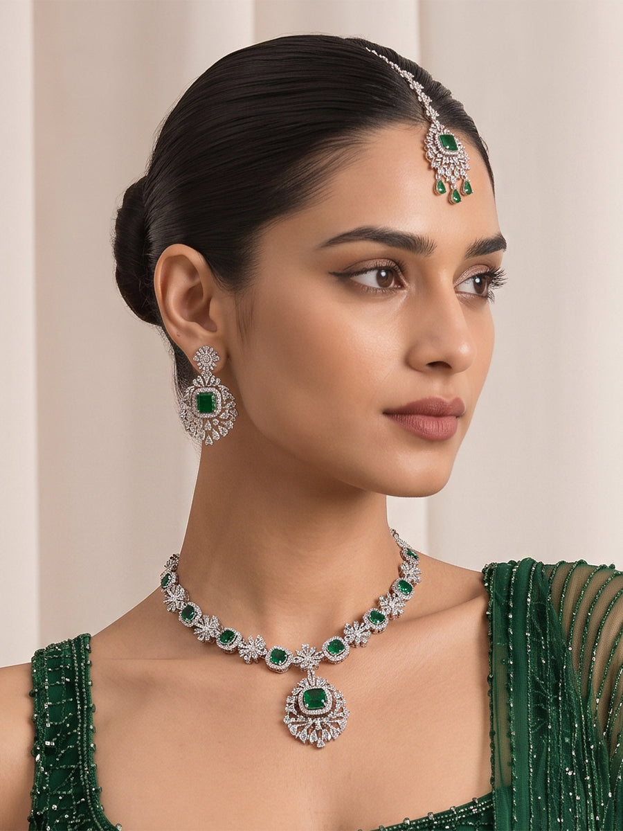 Aania Necklace Set - Green