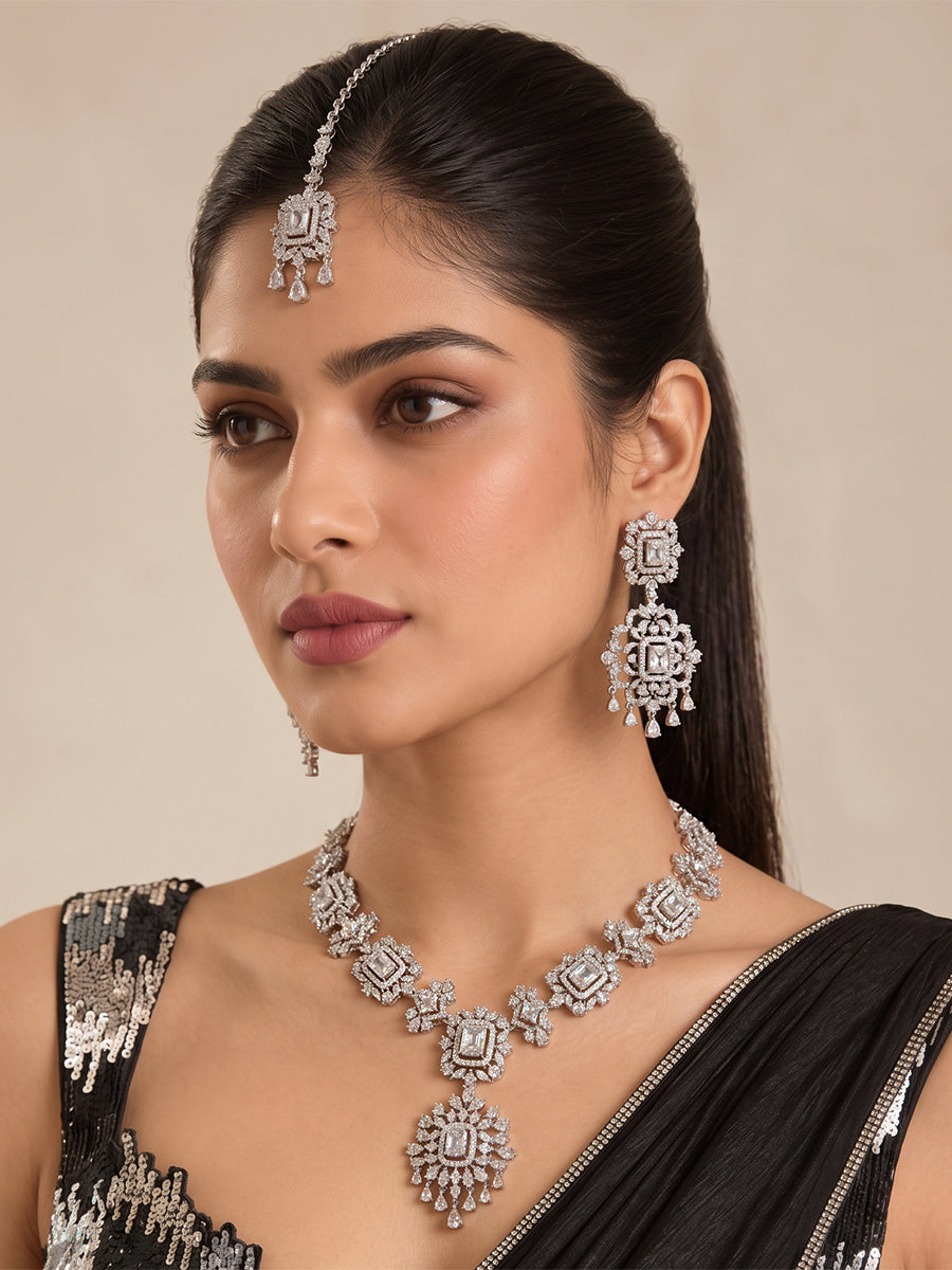 Ziana Necklace Set - Silver