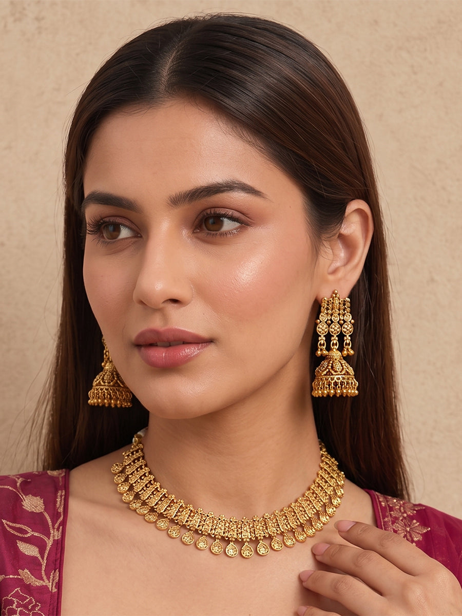 Divisha Necklace Set-Gold