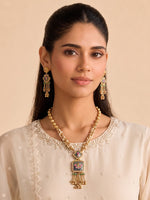 Preksha Mala Necklace Set-Mint Green