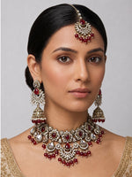 Drisha Necklace Set-Maroon