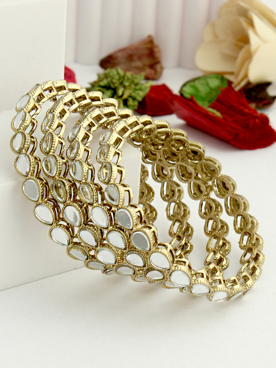 Sujaya Mirror Bangle Set  Pakistani Style Wedding Bangles for NRI Brides