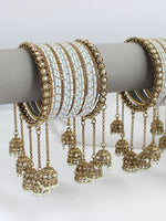 Aneeza Bangle Set / Stack-White 