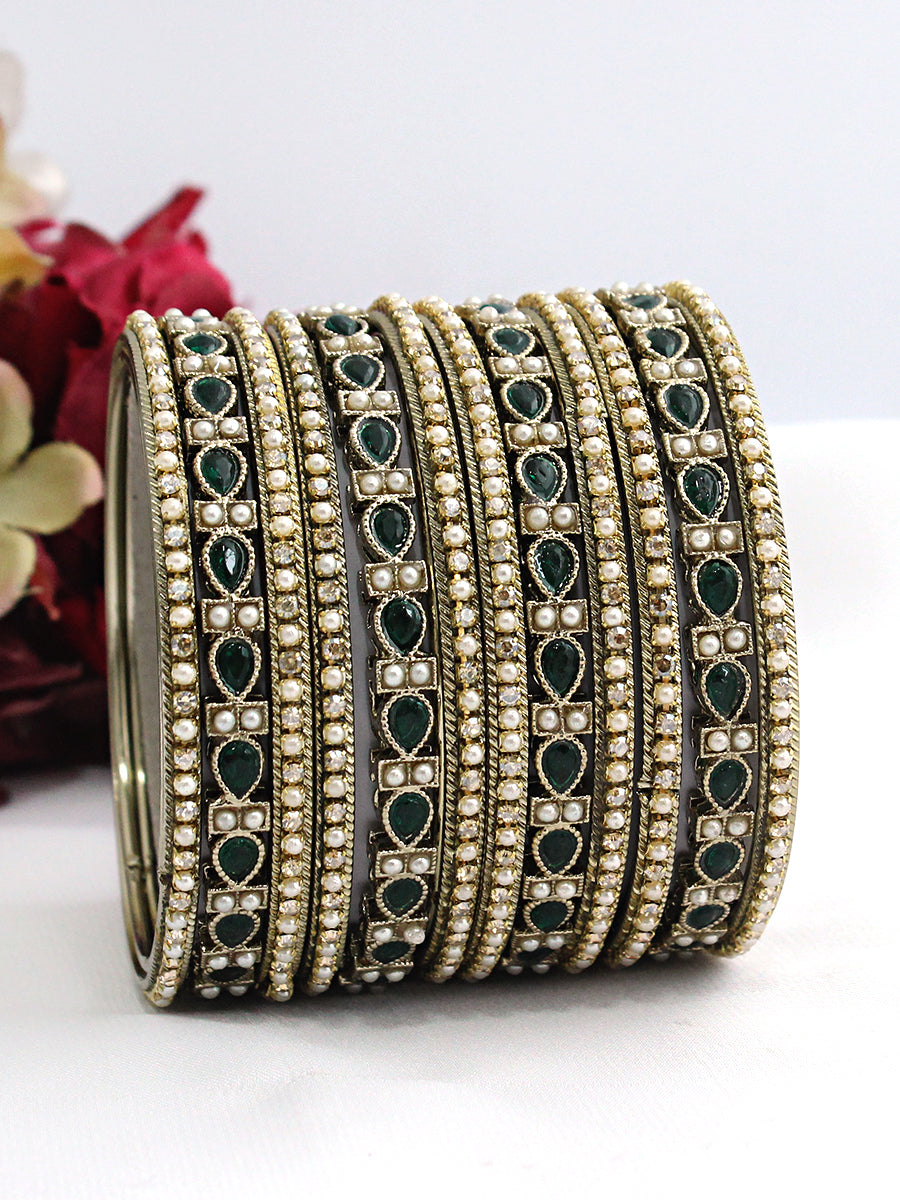 Khushi Bangle Set - Green