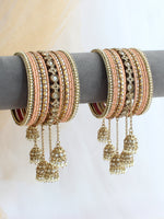 Hania Bangle Set / Stack-Peach