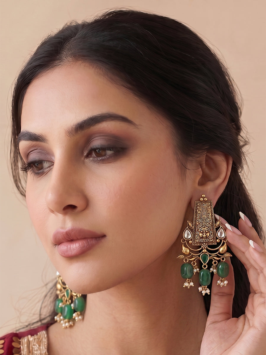 Amishi Earrings-Green