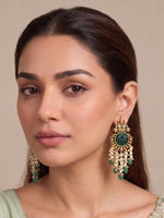 Mauni Earrings - Gold / Green