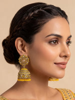Suhair Jhumki Earrings-Yellow