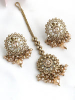 Alina Earrings & Tikka-Gold