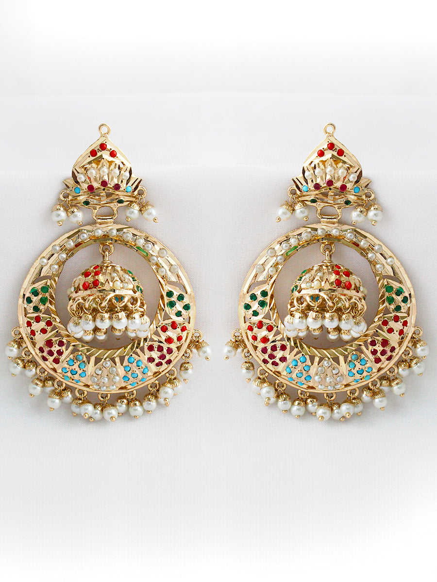 Abira Jadau Earrings-Multicolor