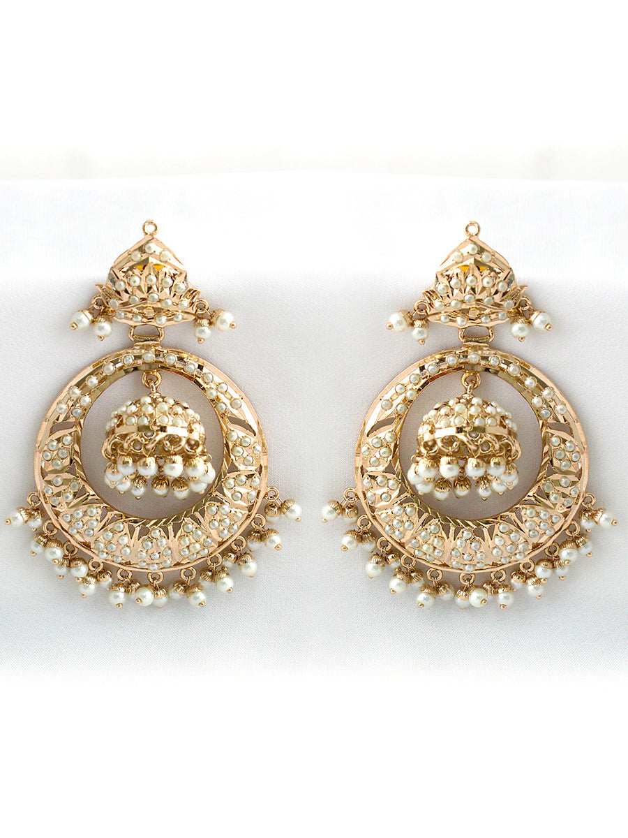 Abira Jadau Earrings-Gold