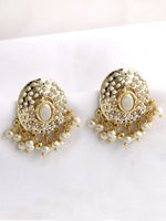 Arisha Jadau Stud Earrings-Gold