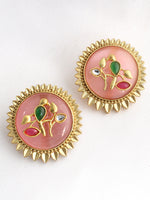Urmi Stud Earrings-Pastel Pink