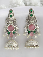 Himadri Jhumki Earrings-Silver