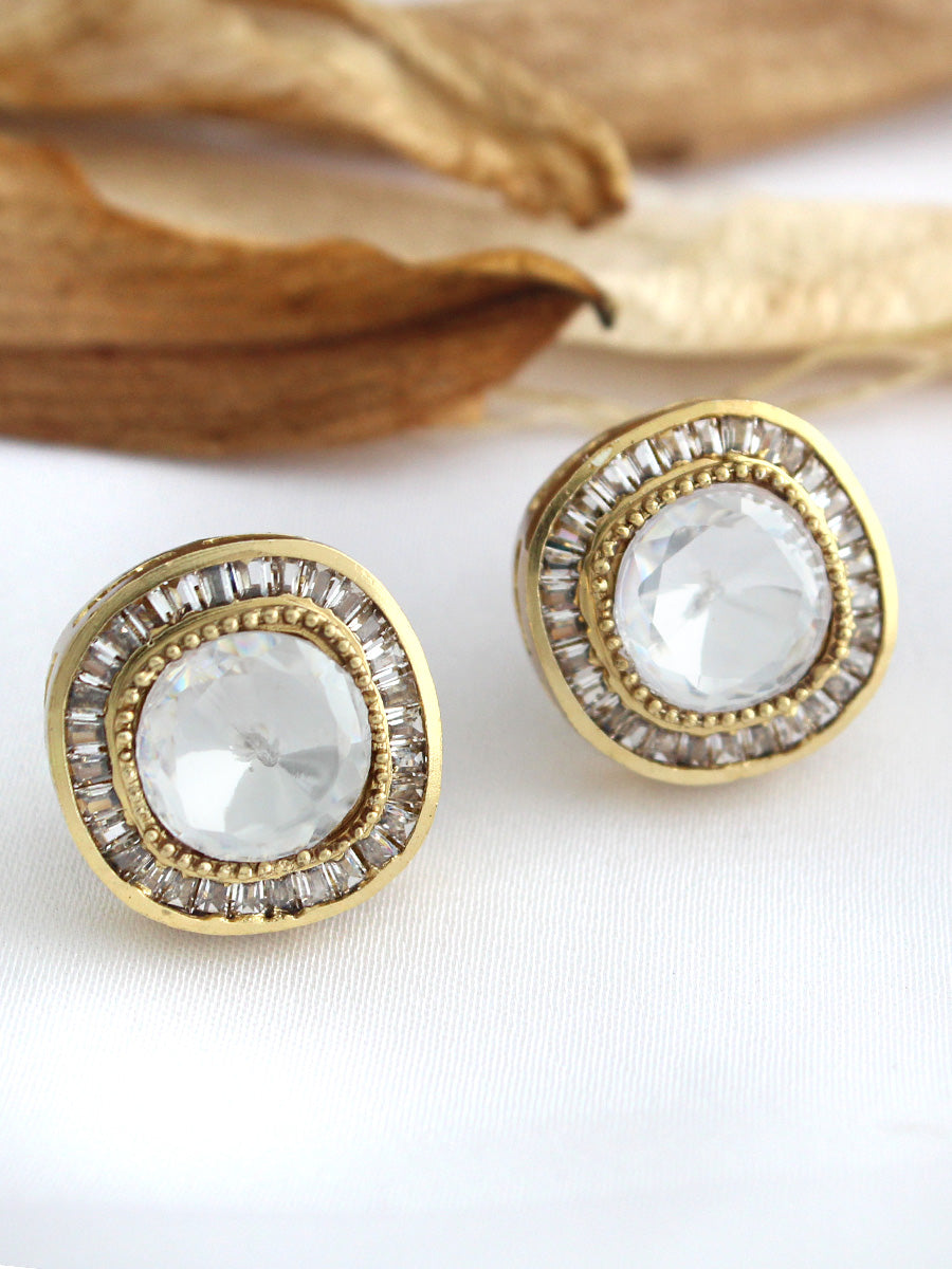 Shasvi Stud Earrings-Gold