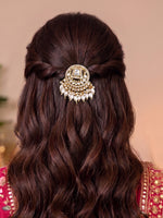 Vritee Hair Bun Pin Traditional Bun Pin for Cultural Celebrations-Gold