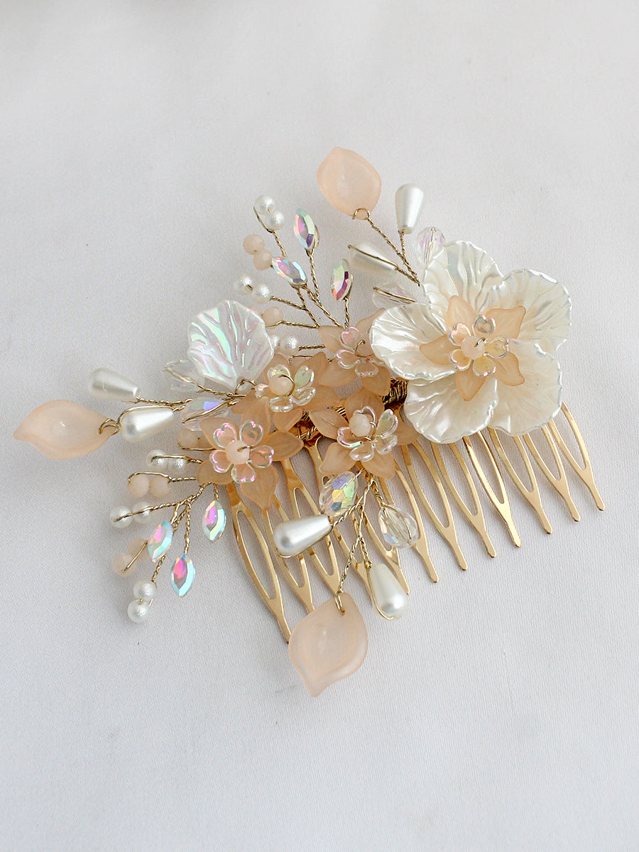 Rhea Hair Comb-Peach