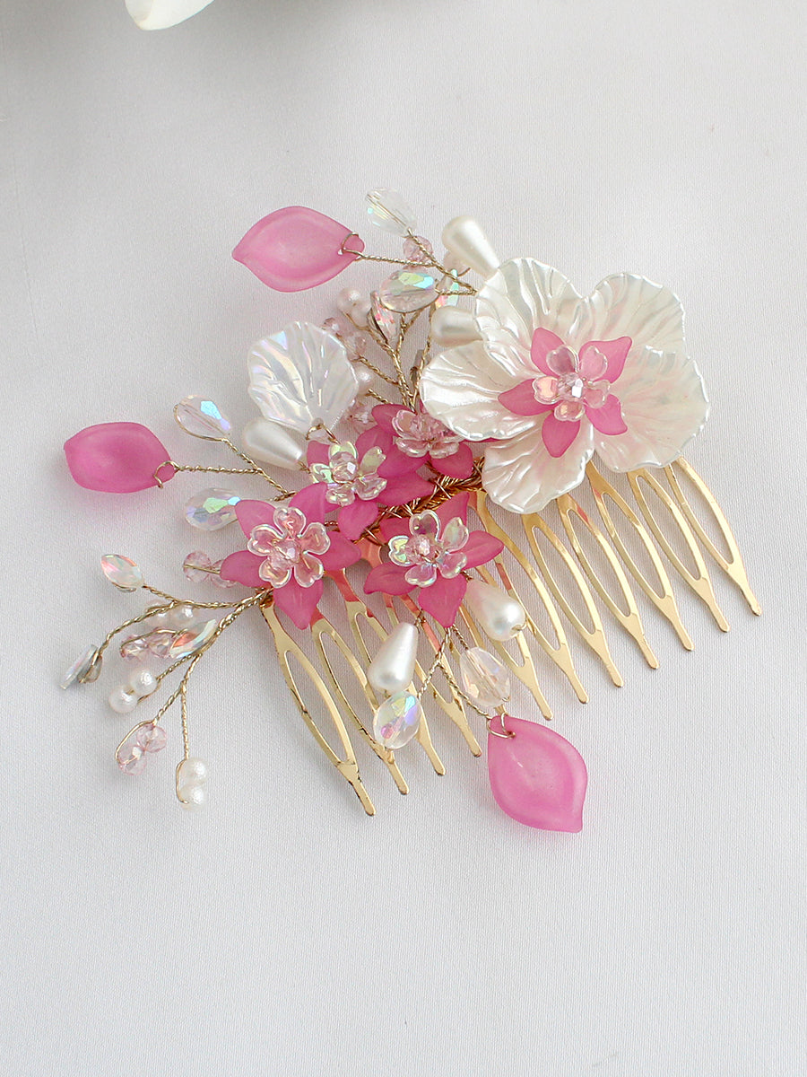 Rhea Hair Comb-Pink