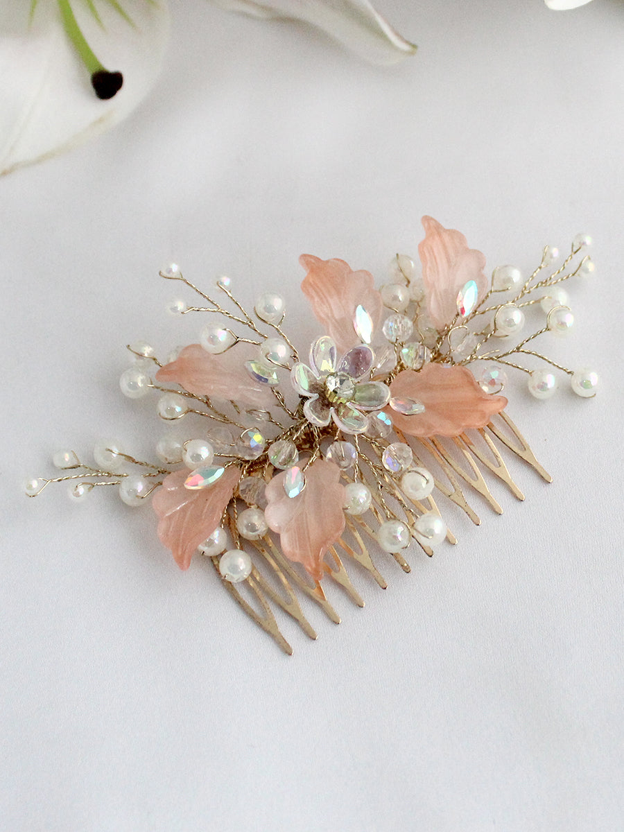 Hazel Hair Comb-Peach