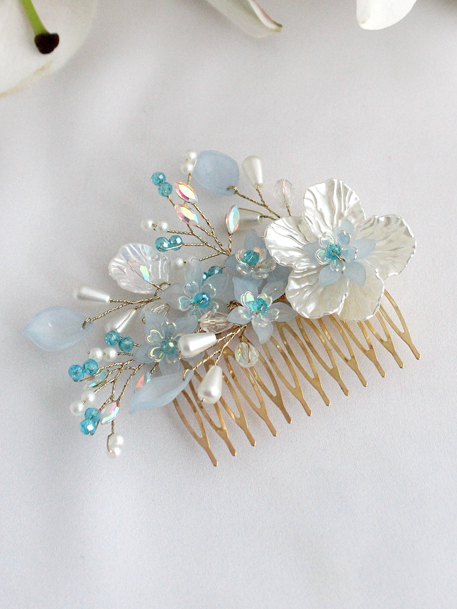 Rhea Hair Comb-Pastel Blue
