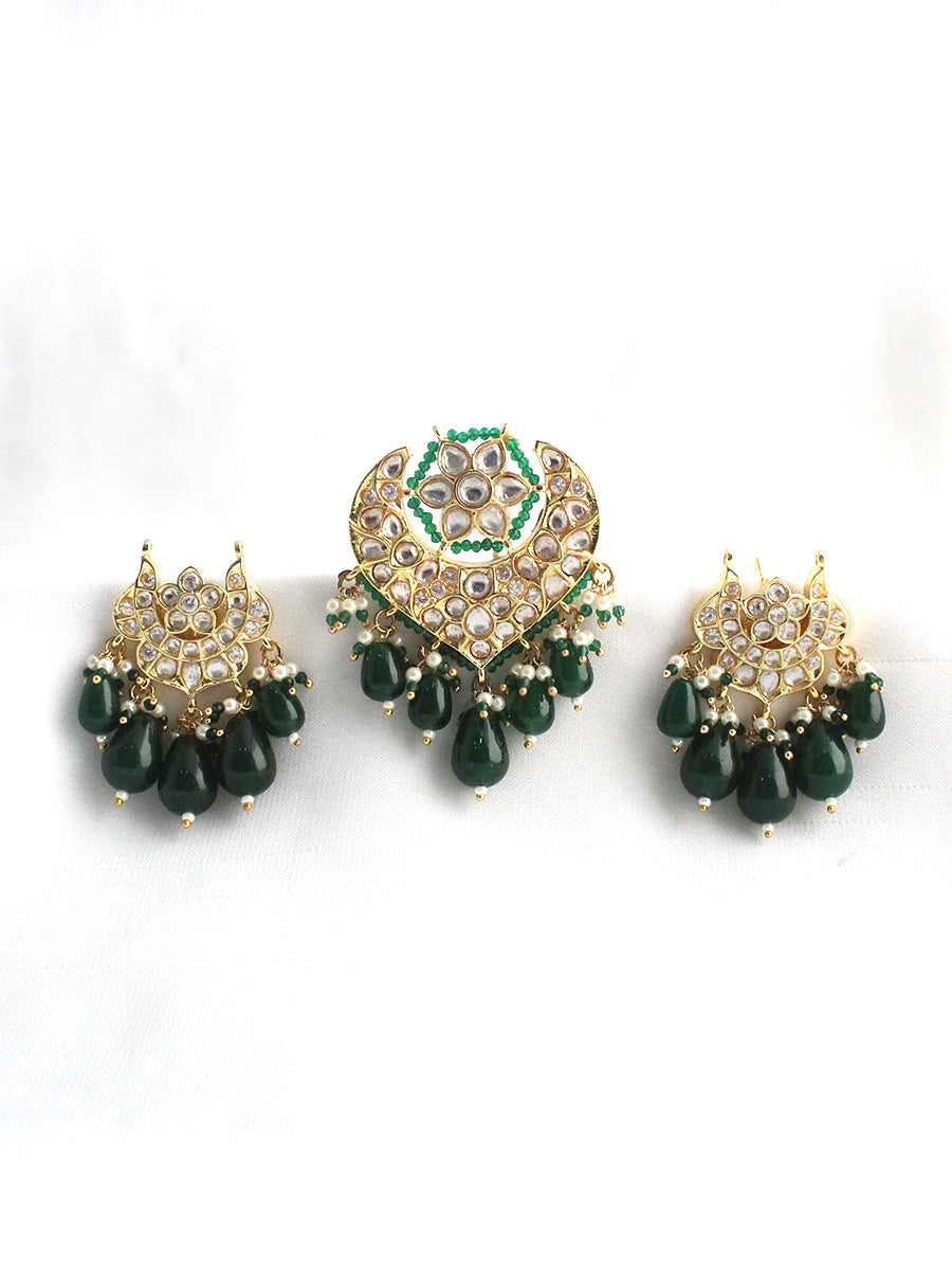 Sonam Bun & Braid Hair Accessory-Green