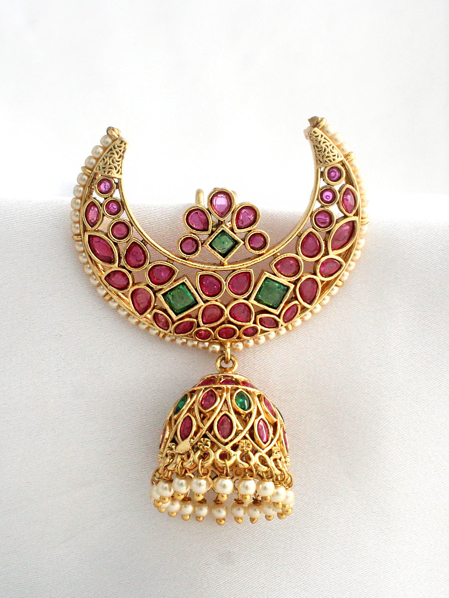 Shriva Hair Bun Pin-Pink / Green