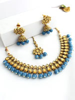 Naima Necklace Set-Blue