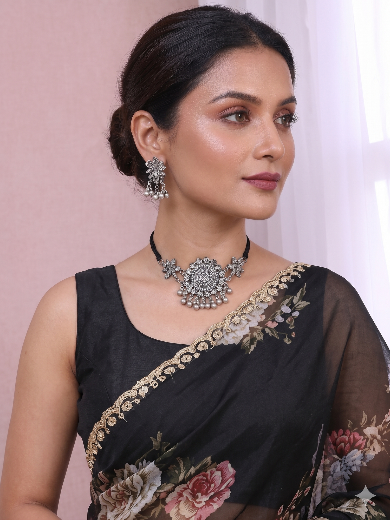 Ipshita Choker Necklace Set Indian Choker Necklace Set for Festive Fashion